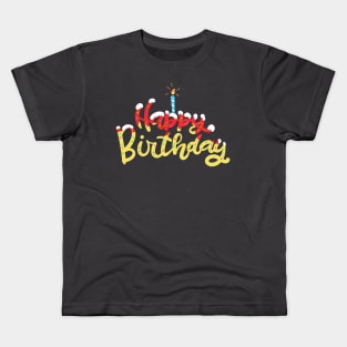 Happy Birthday Cake Boy Kids T-Shirt